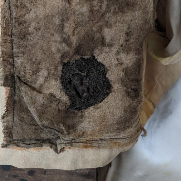 Jacket- upcycled and ecodyed with plants and rust. Size 3x - Picture 6 of 6